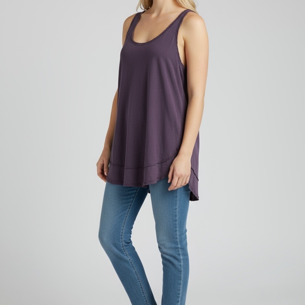 We The Free Deep Purple Tank Top